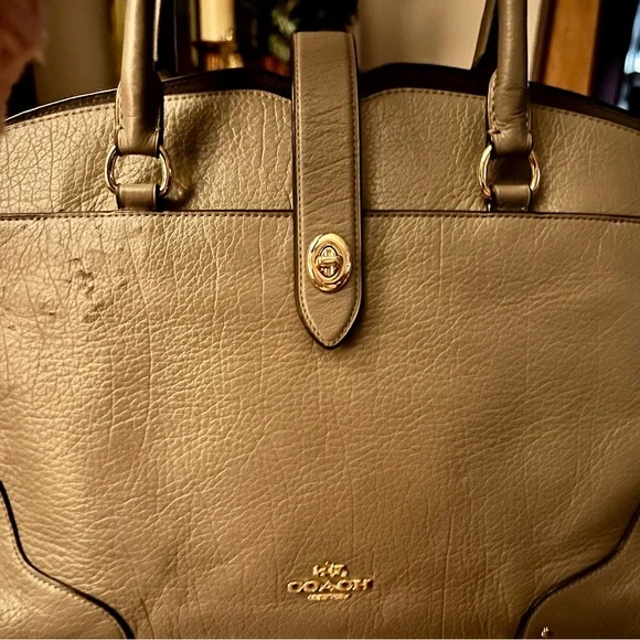 Coach Taupe Leather Satchel. THIS IS A STEAL!! - Picture 10 of 10